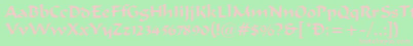 FergusonRegular Font – Pink Fonts on Green Background