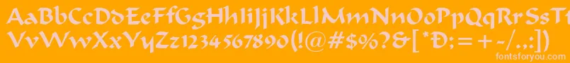 FergusonRegular Font – Pink Fonts on Orange Background