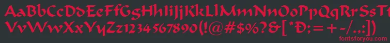 FergusonRegular Font – Red Fonts on Black Background