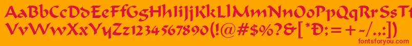 FergusonRegular Font – Red Fonts on Orange Background