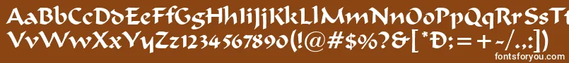FergusonRegular Font – White Fonts on Brown Background