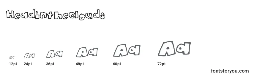 Headintheclouds Font Sizes