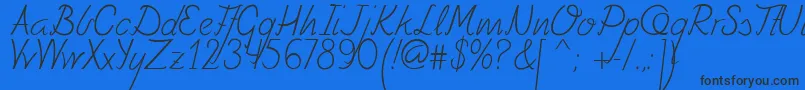 Fely Font – Black Fonts on Blue Background