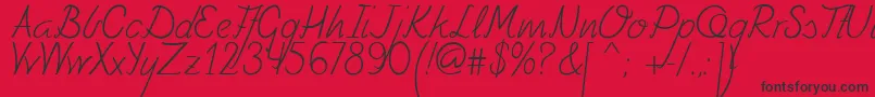 フォントFely – 赤い背景に黒い文字