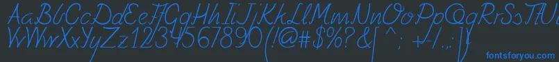 Fely Font – Blue Fonts on Black Background