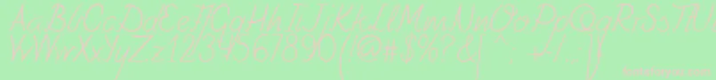 Шрифт Fely – розовые шрифты на зелёном фоне