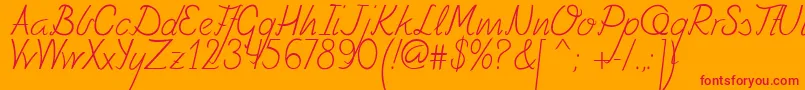 Fely Font – Red Fonts on Orange Background