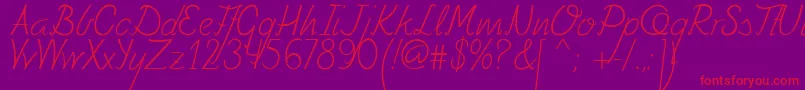 Fely Font – Red Fonts on Purple Background