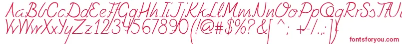 Fely Font – Red Fonts on White Background