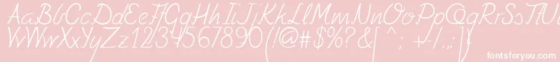 Fely Font – White Fonts on Pink Background