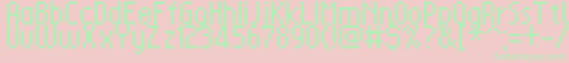 BulgariaGloriousCyr Font – Green Fonts on Pink Background