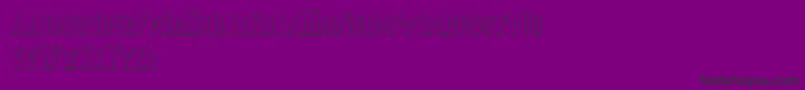 ConcavetuscanBeveled-Schriftart – Schwarze Schriften auf violettem Hintergrund