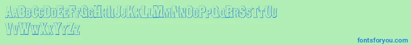 More about ConcavetuscanBeveled Font ConcavetuscanBeveled Font – Blue Fonts on Green Background