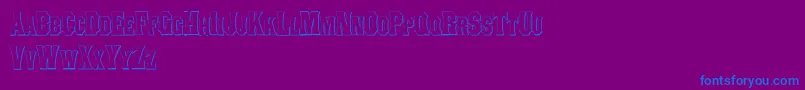 fuente ConcavetuscanBeveled – Fuentes Azules Sobre Fondo Morado