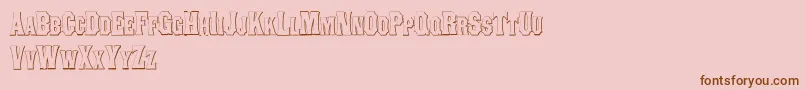 More about ConcavetuscanBeveled Font ConcavetuscanBeveled Font – Brown Fonts on Pink Background