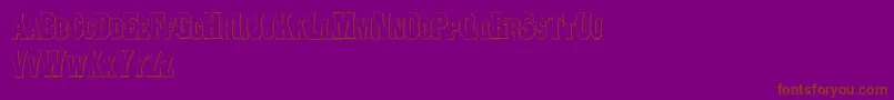 ConcavetuscanBeveled Font – Brown Fonts on Purple Background