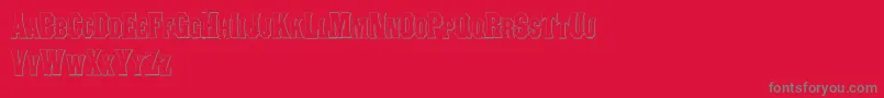 ConcavetuscanBeveled Font – Gray Fonts on Red Background