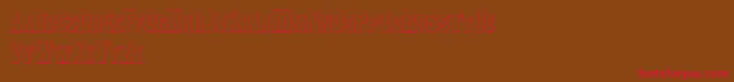 ConcavetuscanBeveled Font – Red Fonts on Brown Background