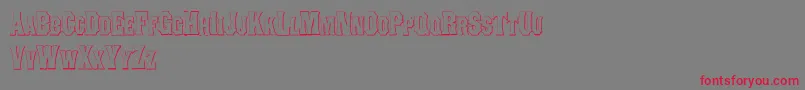 ConcavetuscanBeveled Font – Red Fonts on Gray Background