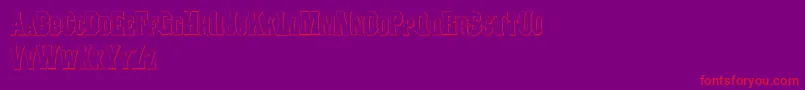 Шрифт ConcavetuscanBeveled – красные шрифты на фиолетовом фоне