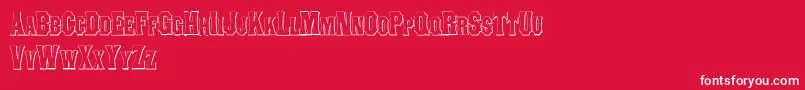 ConcavetuscanBeveled Font – White Fonts on Red Background