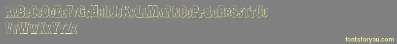 ConcavetuscanBeveled Font – Yellow Fonts on Gray Background