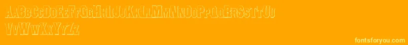 Police ConcavetuscanBeveled – polices jaunes sur fond orange