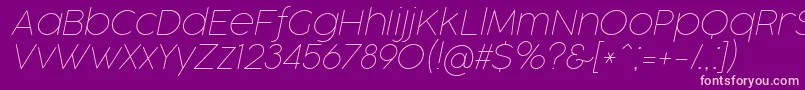 CocogooseProThinItalicTrial Font – Pink Fonts on Purple Background