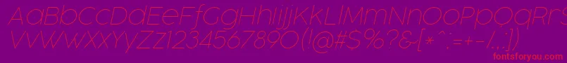 CocogooseProThinItalicTrial-Schriftart – Rote Schriften auf violettem Hintergrund