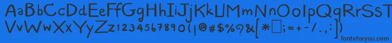 Шрифт StraightNarrow – чёрные шрифты на синем фоне