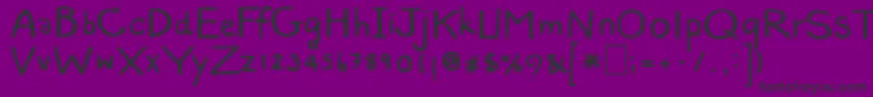 フォントStraightNarrow – 紫の背景に黒い文字