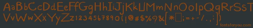 Шрифт StraightNarrow – коричневые шрифты на чёрном фоне