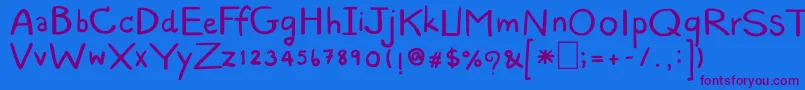 StraightNarrow Font – Purple Fonts on Blue Background