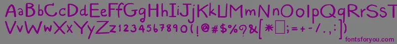 StraightNarrow Font – Purple Fonts on Gray Background
