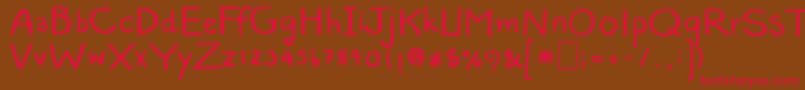 StraightNarrow Font – Red Fonts on Brown Background