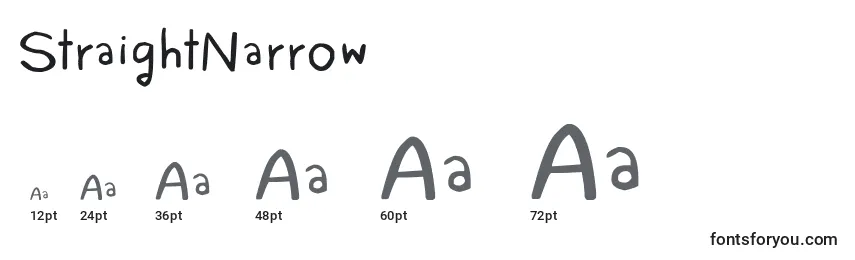 Größen der Schriftart StraightNarrow