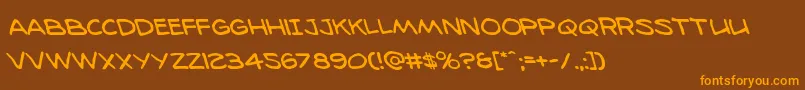 98bottlesleft Font – Orange Fonts on Brown Background