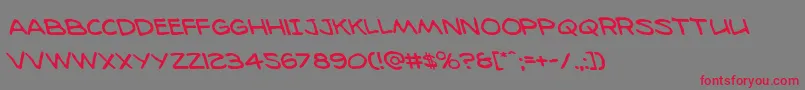 98bottlesleft-Schriftart – Rote Schriften auf grauem Hintergrund