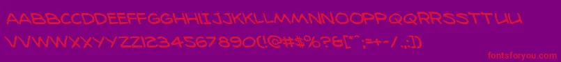 98bottlesleft Font – Red Fonts on Purple Background