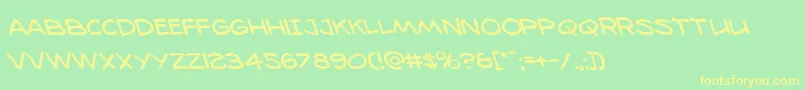 98bottlesleft Font – Yellow Fonts on Green Background