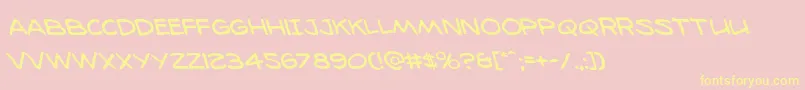 98bottlesleft Font – Yellow Fonts on Pink Background