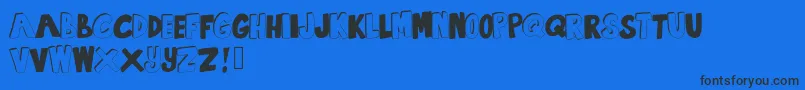 Шрифт SummertimeLovin – чёрные шрифты на синем фоне