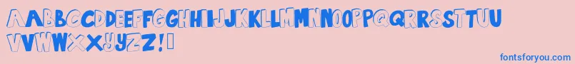 SummertimeLovin Font – Blue Fonts on Pink Background