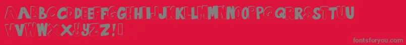 フォントSummertimeLovin – 赤い背景に灰色の文字