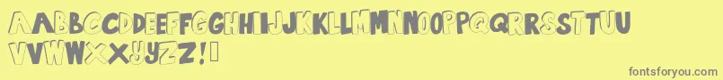 Czcionka SummertimeLovin – szare czcionki na żółtym tle