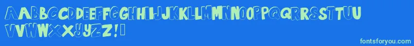 SummertimeLovin Font – Green Fonts on Blue Background