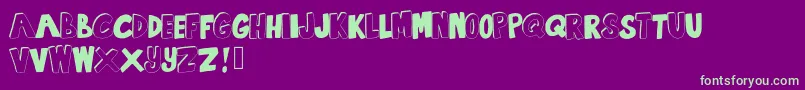 SummertimeLovin Font – Green Fonts on Purple Background