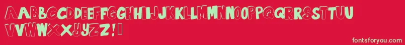 SummertimeLovin Font – Green Fonts on Red Background