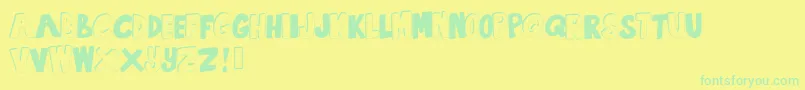 SummertimeLovin Font – Green Fonts on Yellow Background