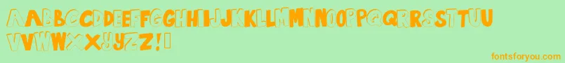 SummertimeLovin-fontti – oranssit fontit vihreällä taustalla